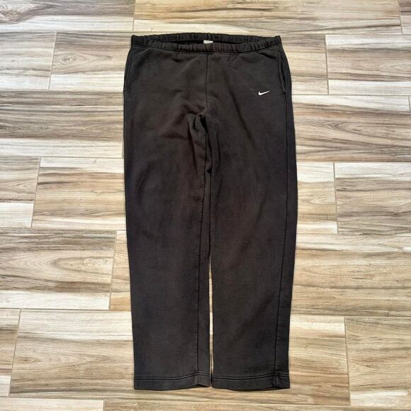 Vintage Y2K Baggy Faded Nike Men's Black joggers - Picture 1 of 4